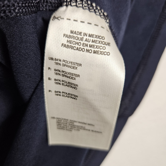 Adidas Climalite Techfit Compression Shirt Men 2XL Short Sleeve Navy Performance - Picture 10 of 11